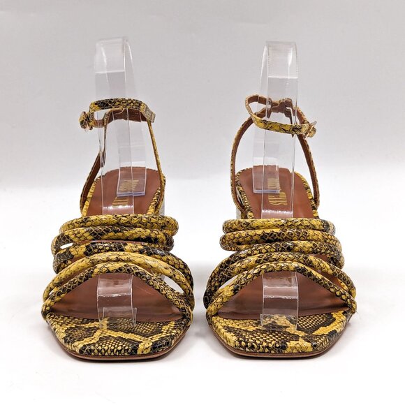 Paris Texas Women Carla Yellow Snake Leather Strappy Sandals size 7.5US 38EUR - Picture 3 of 10